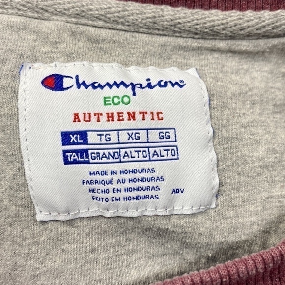 Champion Eco Burgundy Red Crewneck Sweatshirt XL - Picture 3 of 6
